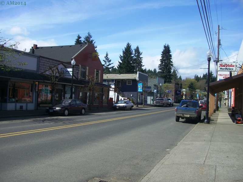 Main Street is active in Vernonia, Oregon
